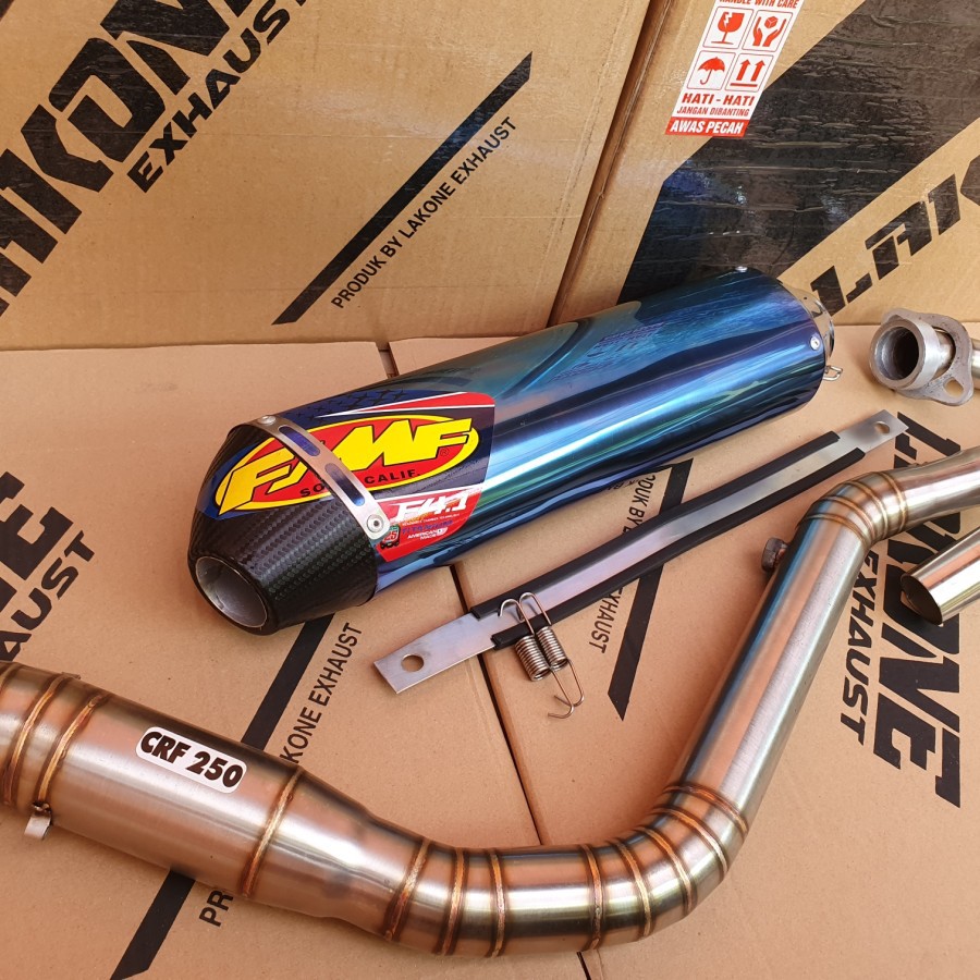 KNALPOT RACING FULLSET HONDA CRF230 - CRF 230F - 250L - 250 RALLY (FMF BLUE LONG SERIES)