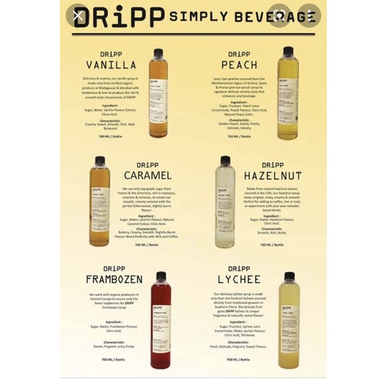 

DRIPP SYRUP (pilih rasa di variasi)