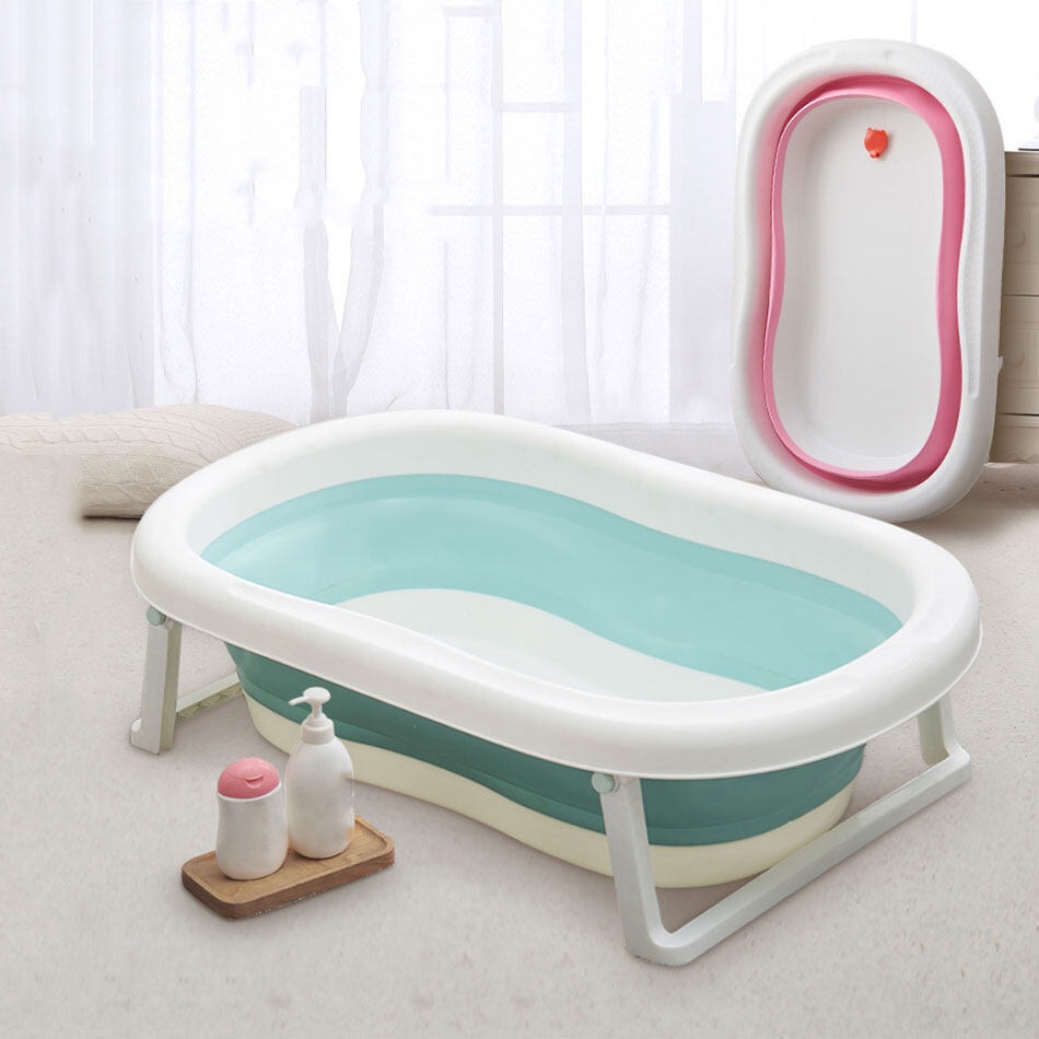 SHENAR,(COD) Bak Mandi Bayi Lipat Foldable Silicone Bathtub Folding Baby Portable Bathtub Bayi