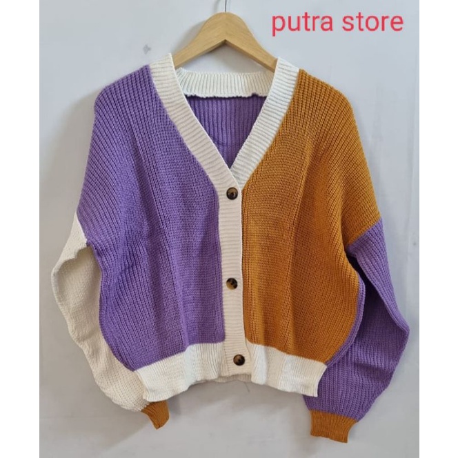 CARDIGAN RAJUT TWIST COMBO MIX RAJUT 7 GATE PREMIUM