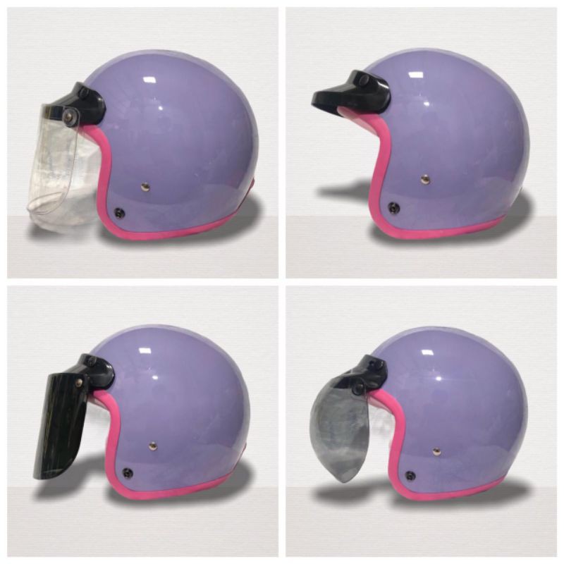Helm retro dewasa warna pastel helm cewek helm cantik