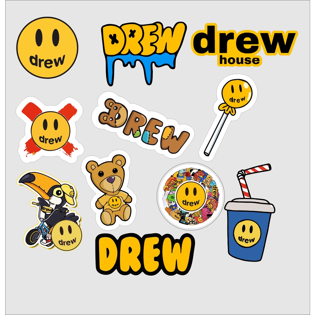 

Paket stiker DREEEW HYPEBEAST bahan graftac anti air isi 11 pcs