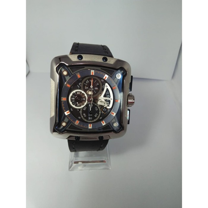 JUAL JAM TANGAN ASLI  ALEXANDRE CHRISTIE AC PRIA 3030 SILVER BLUE LEATHER BLACK ORIGINAL  I TERLARIS