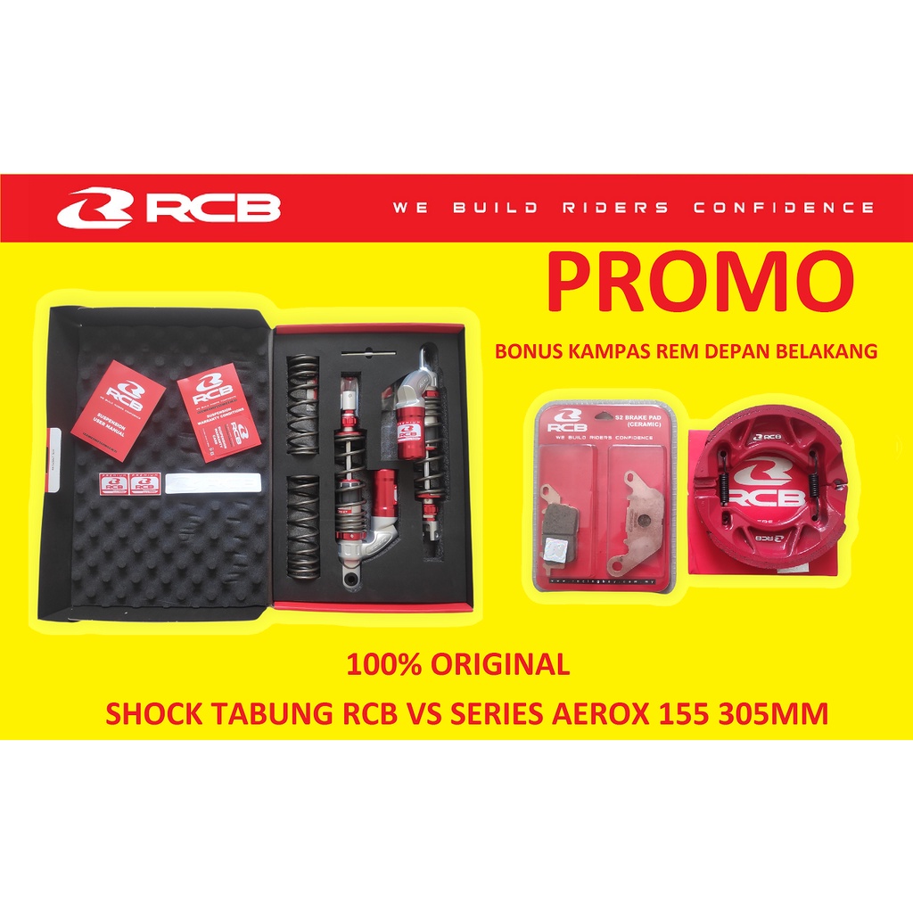 SHOCK TABUNG AEROX 155 RCB VS SERIES 305mm TITANIUM ASLI ORIGINAL ORI