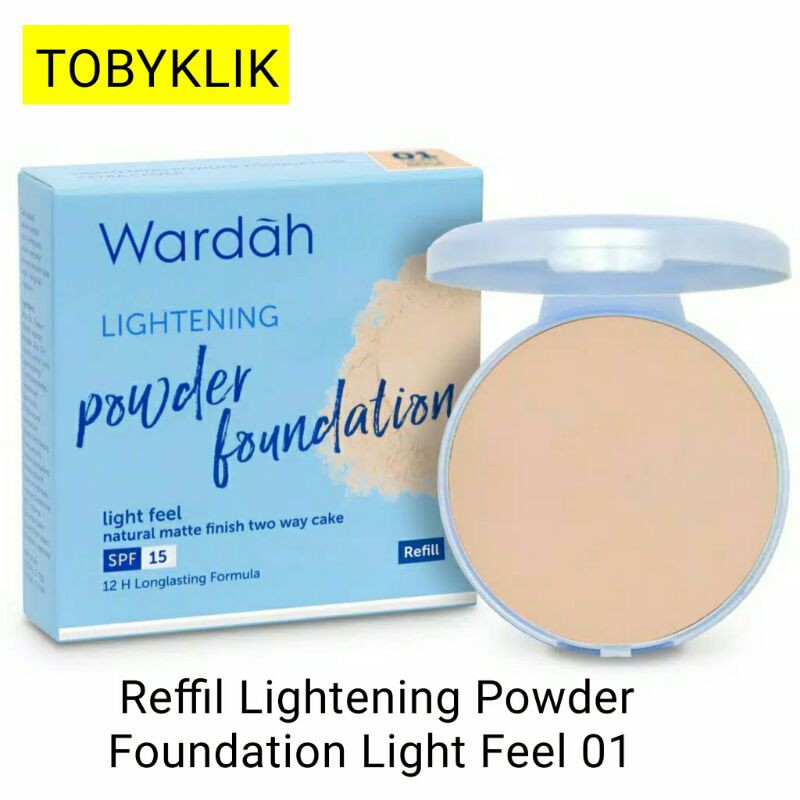 Wardah bedak isi ulang Wardah refill Lightening Powder Foundation Light Feel 12 g