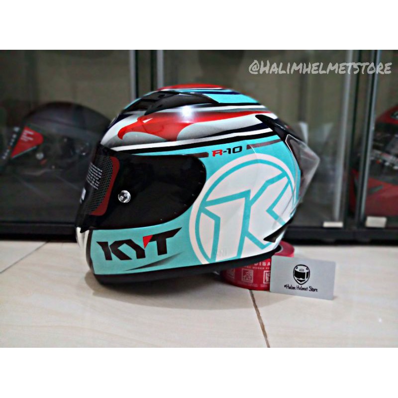 KYT R10 AQUAMARINE PAKET GANTENG