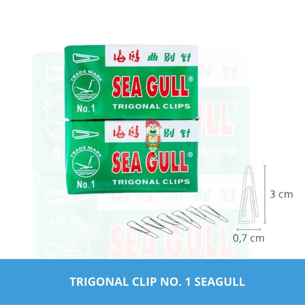 

Trigonal clip / paper clip / penjepit kertas / klip kertas Seagull No.1