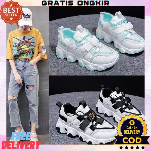 Sepatu Sneakers Tali Wanita Fashion Import Sepatu Sneaker Wanita Korea Srs Cewek Kekinian Terbaru 20
