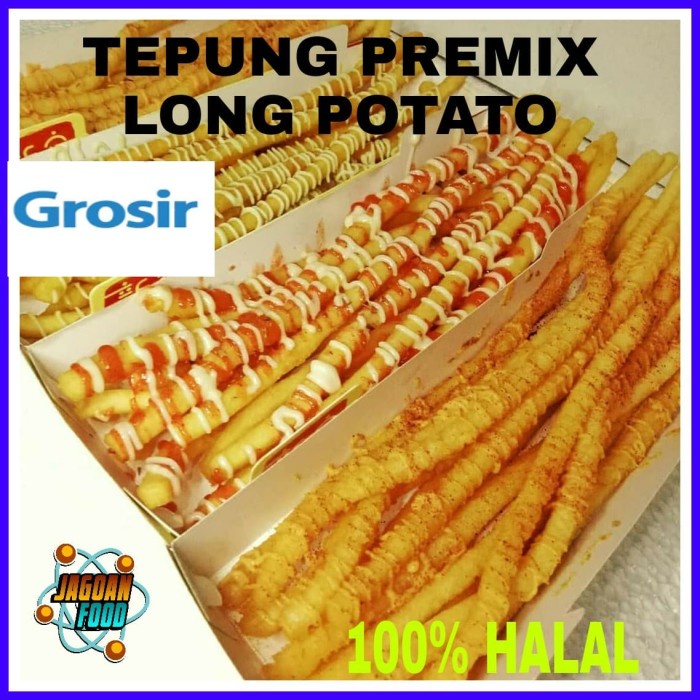 

PROMO [COD] tepung premix long potato kentang panjang 500 gram original