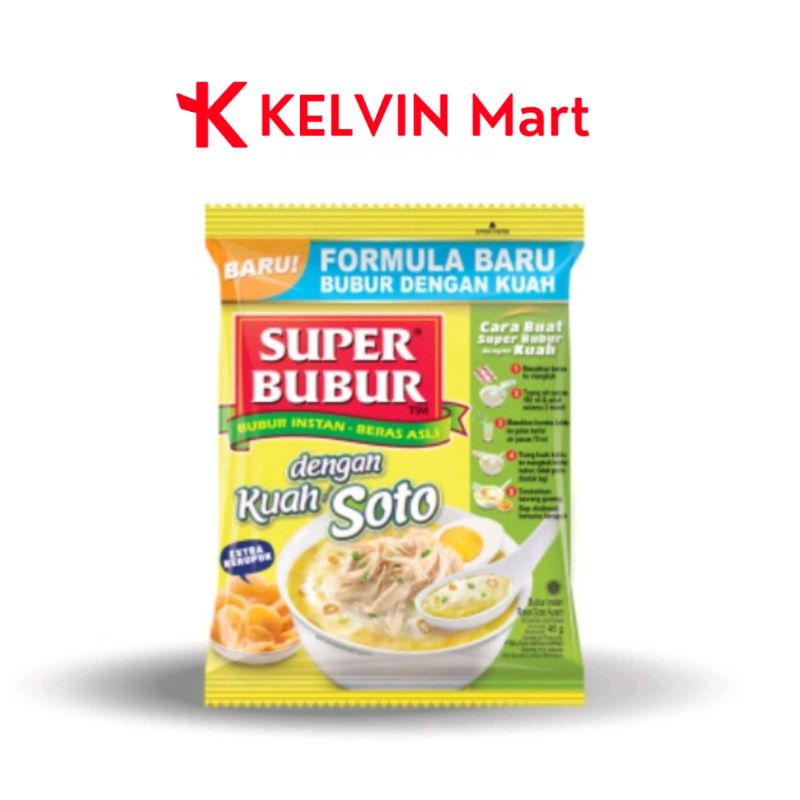 

Super Bubur Soto Instant Bergizi Pck 45g | KELVIN Mart