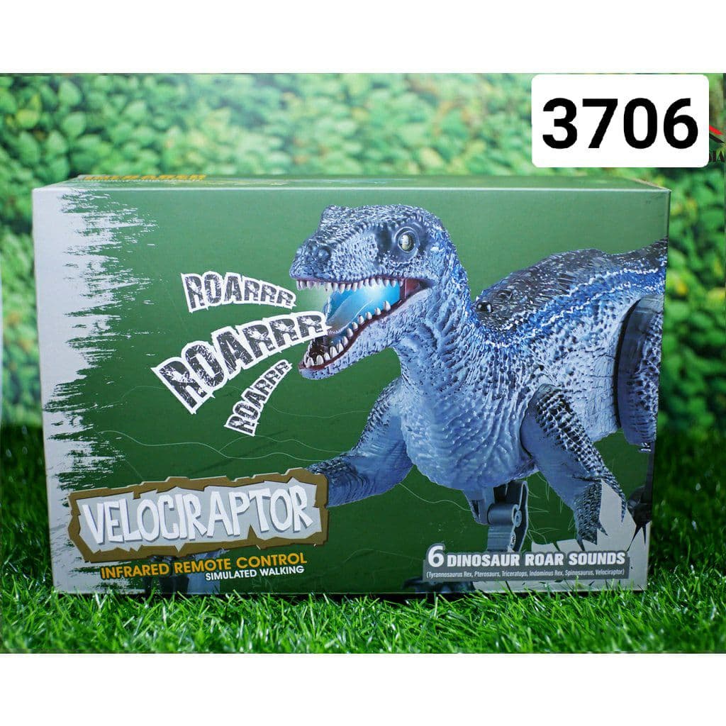 RC Dinosaur Robot Dinosaurus Velociraptor 6 Suara (Pteosaurus Tyrannosaurus Triceratops)