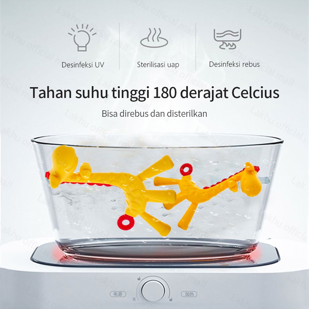 Lakhu Teether giraffe mainan gigitan bayi jerapah teether bayi gigitan bayi bpa free