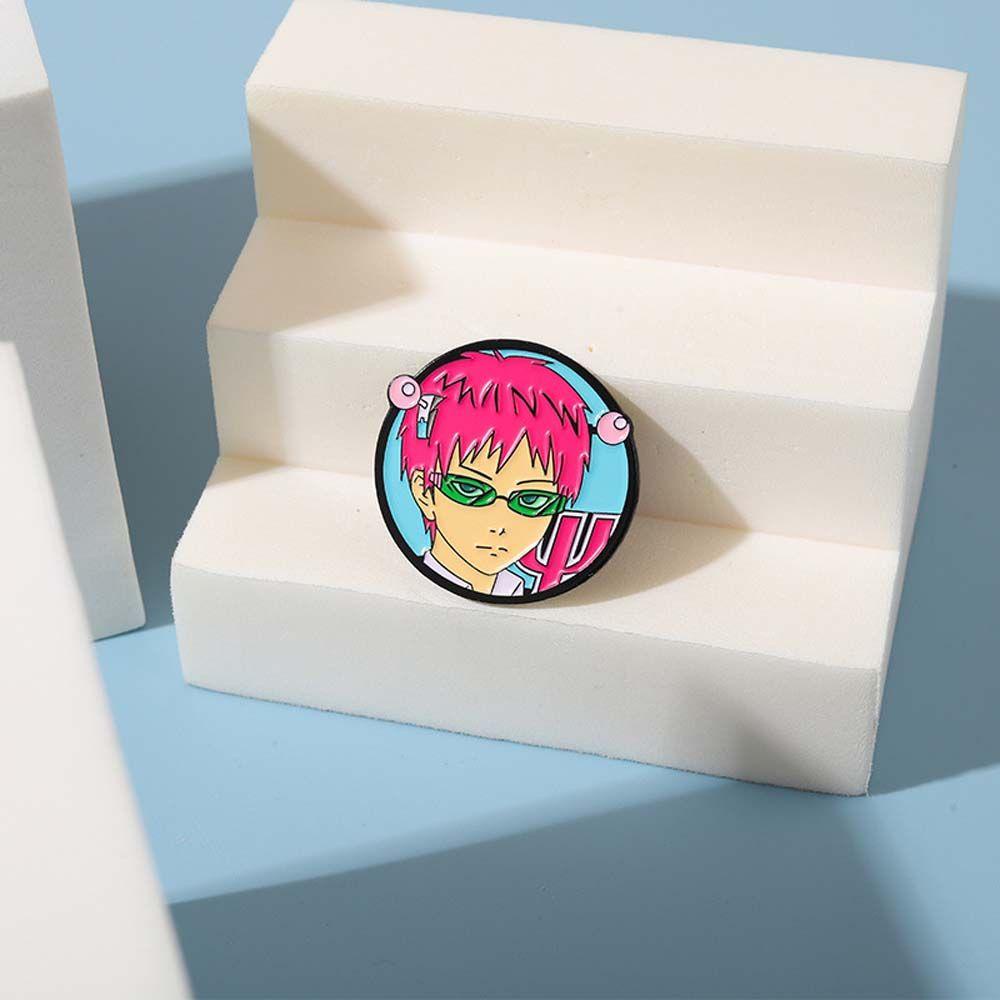 [Elegan] Saiki Kusuo Bros Kerah Bros Kartun Saiki Kusuo No Psi Nan Aksesoris Perhiasan Film Anime Anime Lencana Enamel Pin