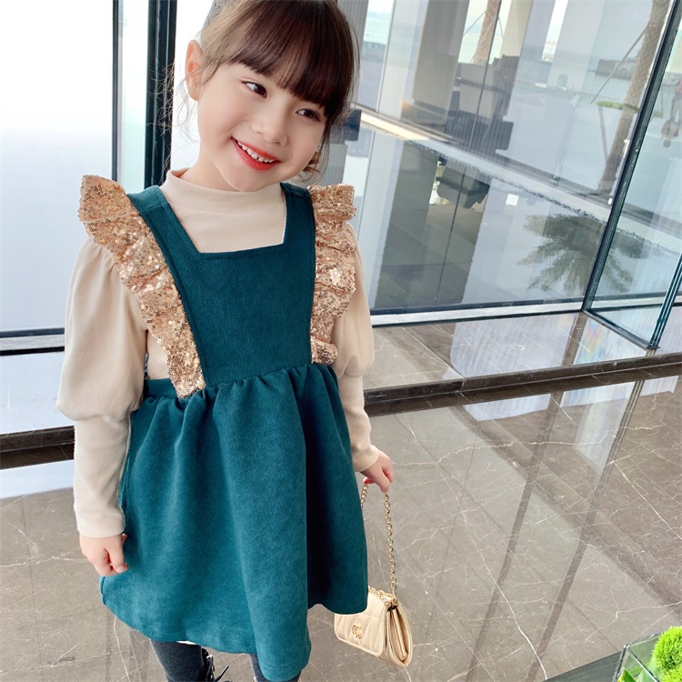 CHUBBI 146 Dress Overall Anak Perempuan Payet Pita Love Sleeve