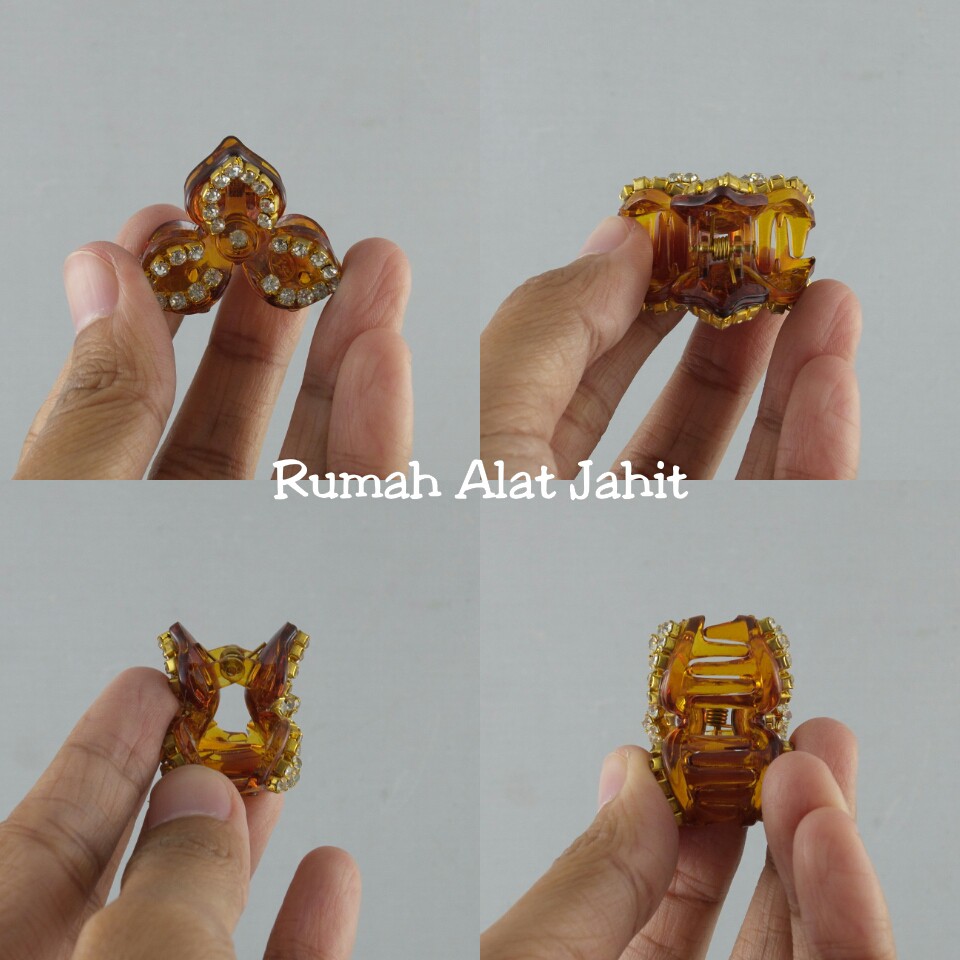 Jepit Rambut / Jedai Kecil Permata Bunga 4cm