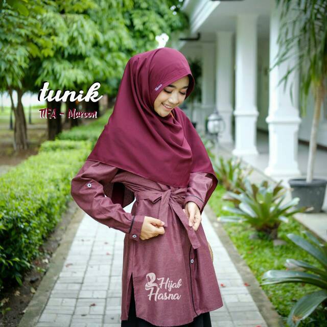 Tunik wanita bahan katun linen Burberry smlxl