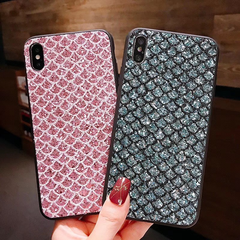 Case VIVO Y12 Y15 Y17 Mermaid Scale Glitter Bling Soft Case