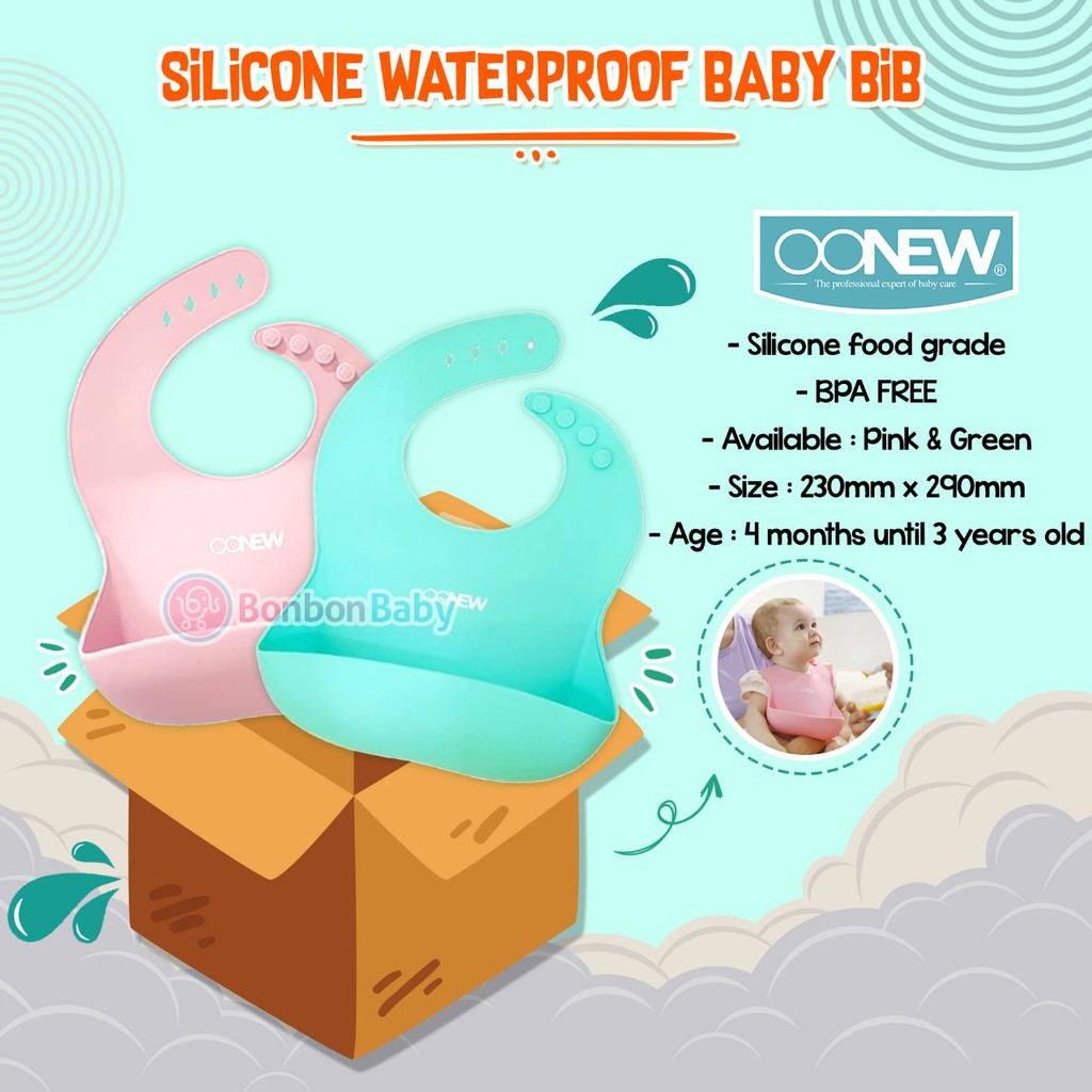 Oonew Silicone Waterproof Baby Slaber Bib TB-1695