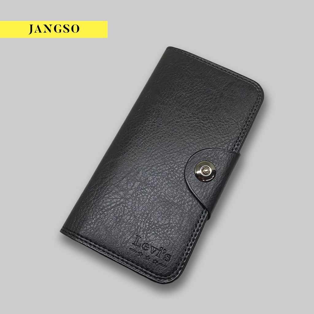 Dompet Kulit Pria Jangso - Lipat Dompet Kulit Men Fashion Leather Wallet