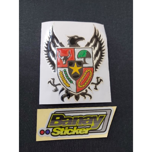 STICKER EMBLEM GARUDA HITAM TIMBUL 3D