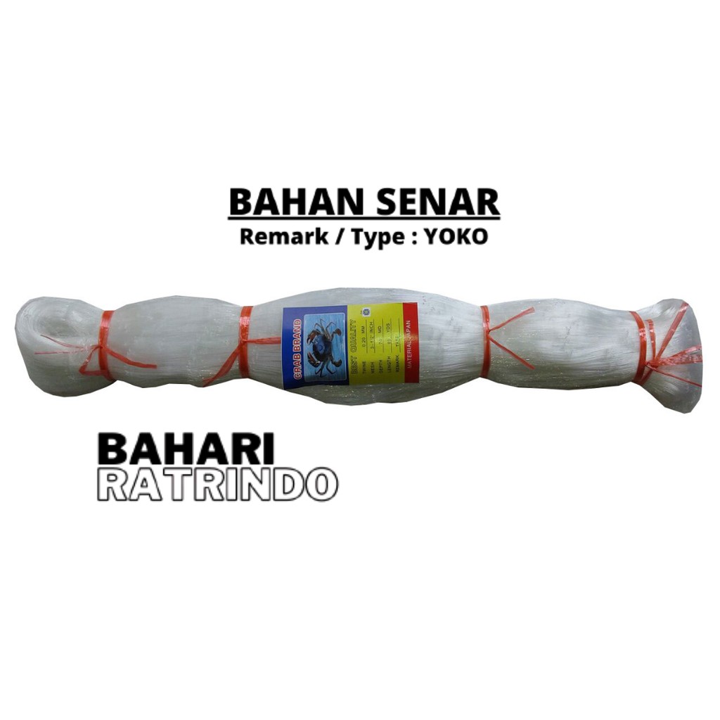 JARING IKAN SENAR UKURAN 0.30 - 100X100 - YOKO (UKURAN LUBANG TINGGAL PILIH)