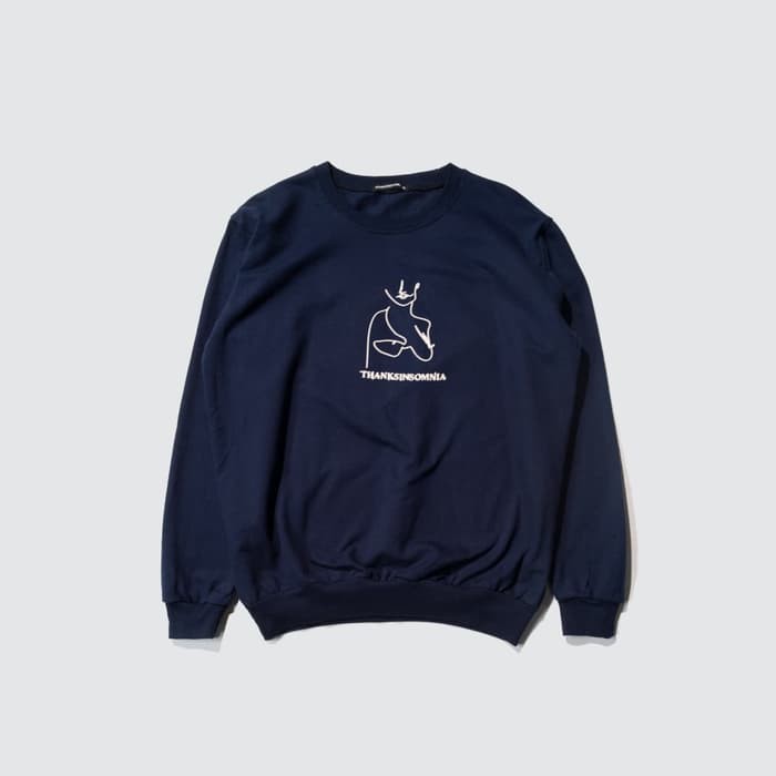 NEW KT THANKSINSOMNIA CREWNECK | WIGAN - NAVY, S
