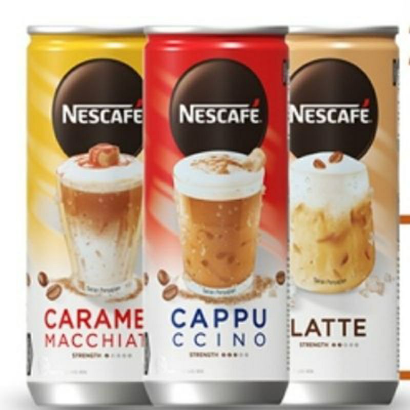 

NESCAFE TIN 220ML CAPUCINO CARAMEL LATTE ICE BLACK