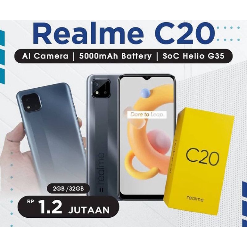 realme c20 2/32 garansi resmi