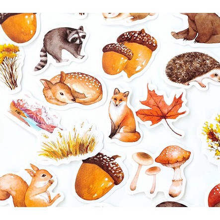 Label Sticker - Autumn Forest (45pcs)