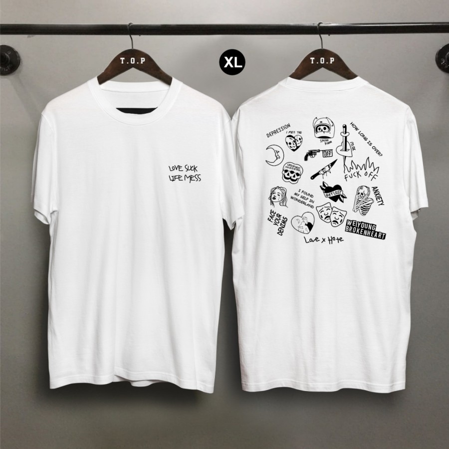 Kaos Distro Love Suck XL / ATASAN PRIA / ATASAN WANITA / TSHIRT PRIA
