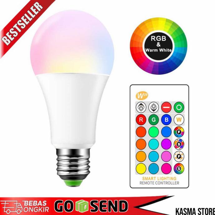 Lampu Bohlam Led Rgb Dimmable Bulb Dengan Remote Control