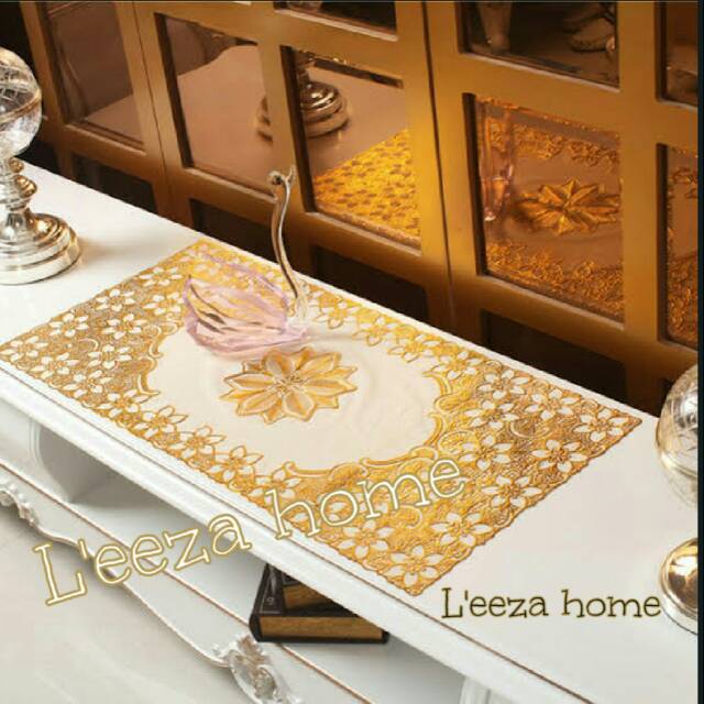 Taplak meja anti air Gold L'eeza home