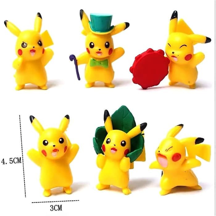 JGO cake topper pikachu hiasan kue ultah bday cake boneka figur