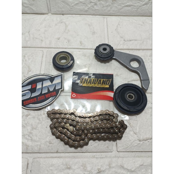 Rantai keteng set rol plat tekanan tensioner supra x 125 helm in f1