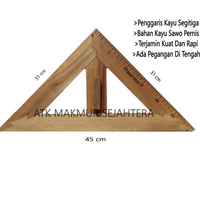 

Promo!!<,.prz-521 Penggaris Kayu Segitiga