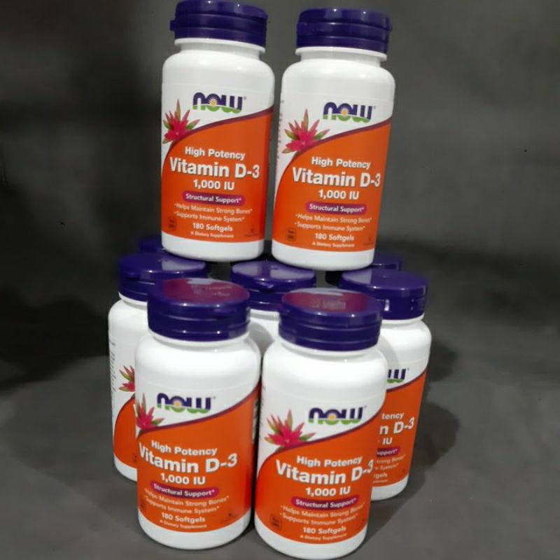 Jual Now Vitamin D3 1000 iu 1000iu 180 softgel | Shopee Indonesia
