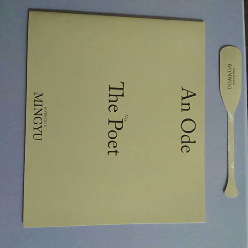 mini photobook mingyu an ode the poet ver with peddle going seventeen wonwoo