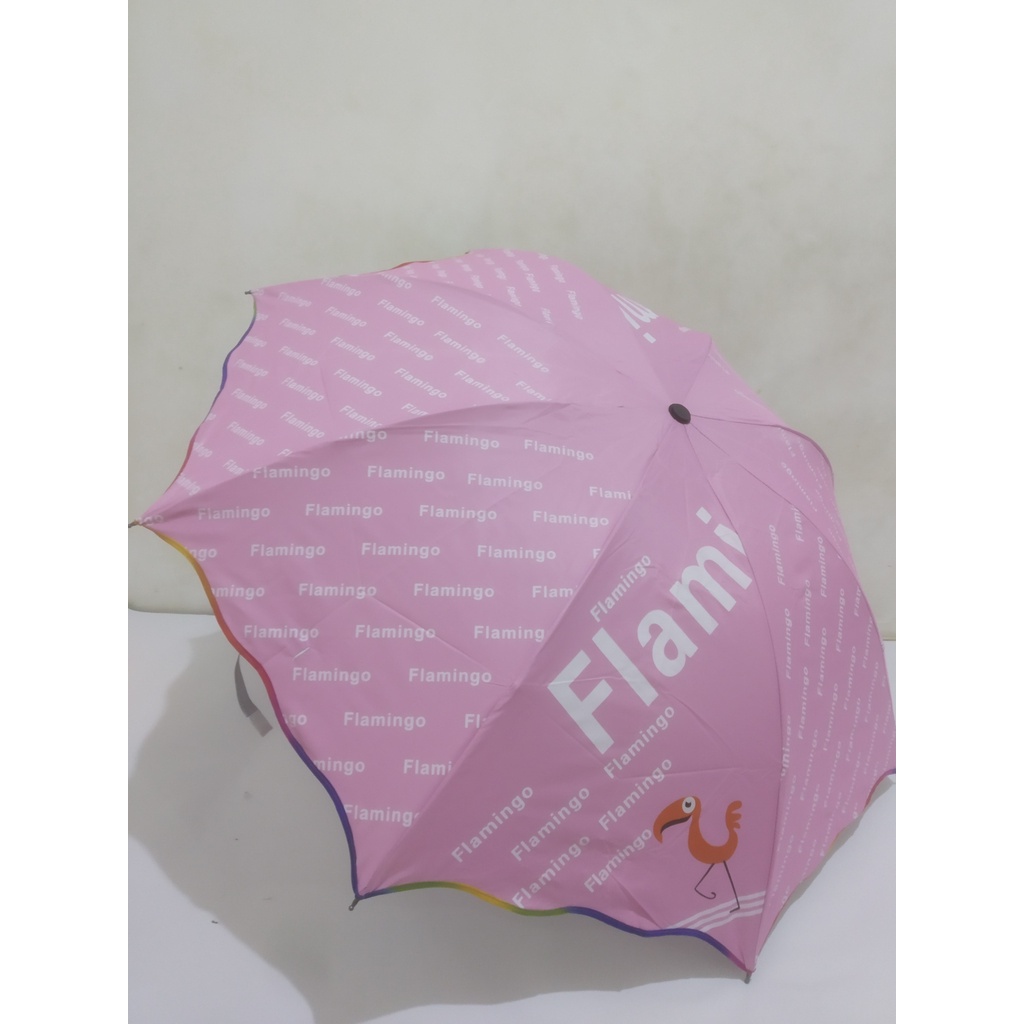 Payung Lipat 3 Motif Karakter FLAMIGO Kuat Kokoh Anti UV Nagoya NF-