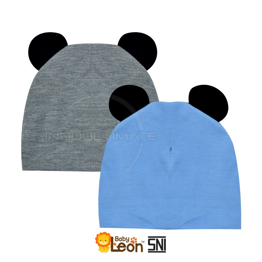 Topi Bayi Topi Kupluk Telinga BABY LEON BH-092 Topi Telinga Topi Bayi Baru lahir Bayi Laki Laki Topi Bayi Perempuan Topi Bayi Lucu Baby Hat penutup kepala anak aksesoris bayi OOTD newborn