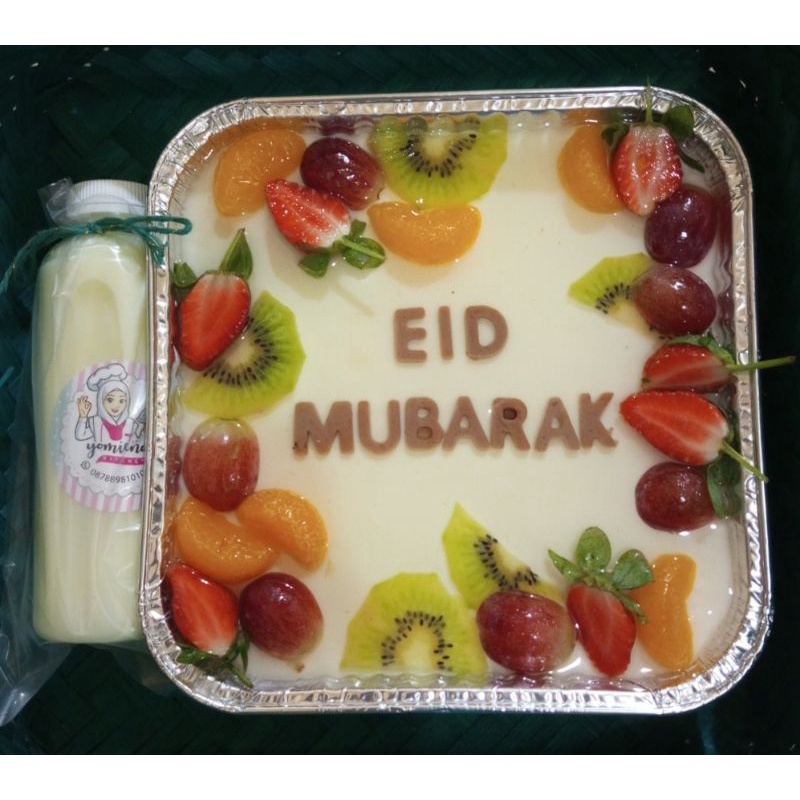 

Puding susu topping Buah 20 x 20