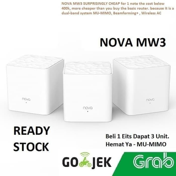 Tenda Nova MW3 Mesh WiFi System AC1200 Dual Band 2-Pack Putih