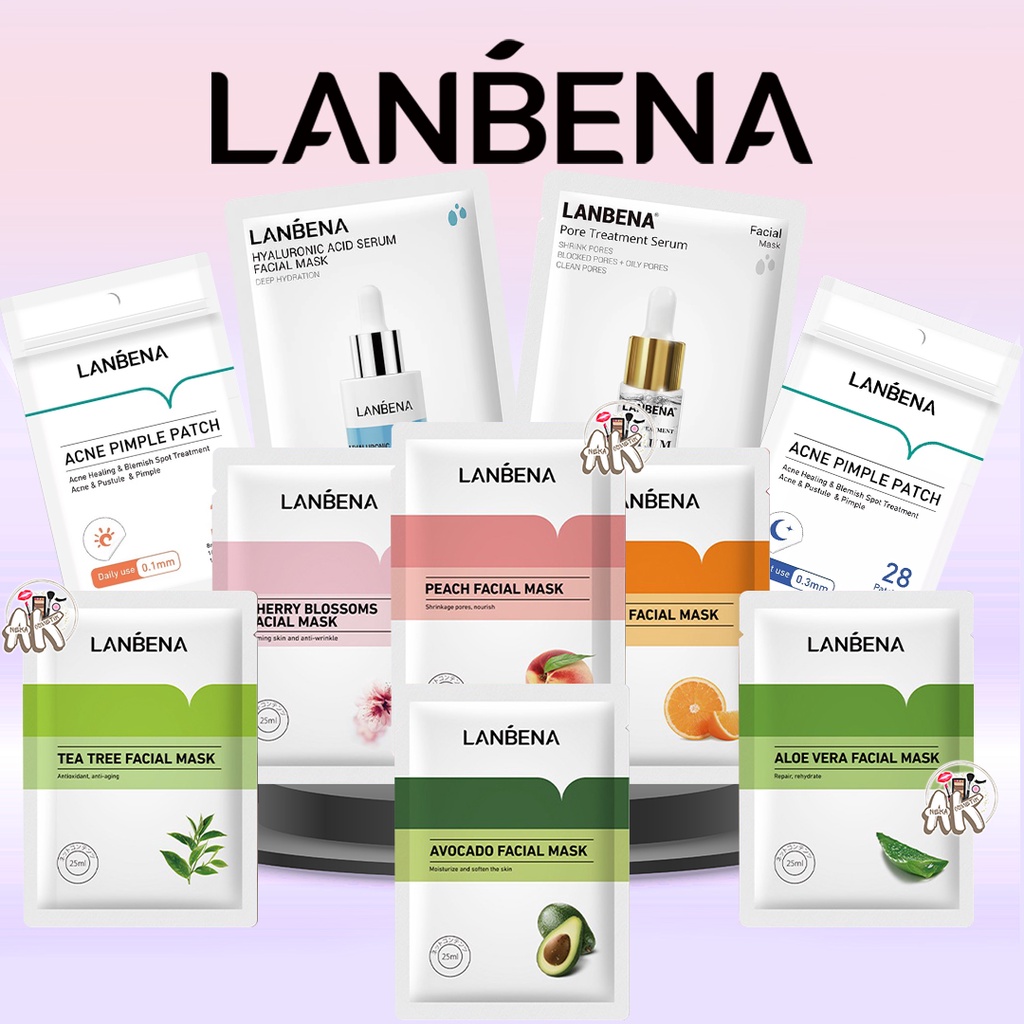 LANBENA FACE MASK / LANBENA SHEET MASK / LANBENA MASKER WAJAH / FACIAL MASK  ALL VARIAN 25m