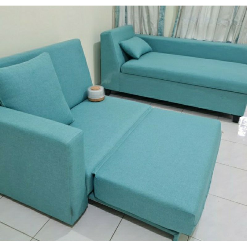 sofa l bed lantai minimalis