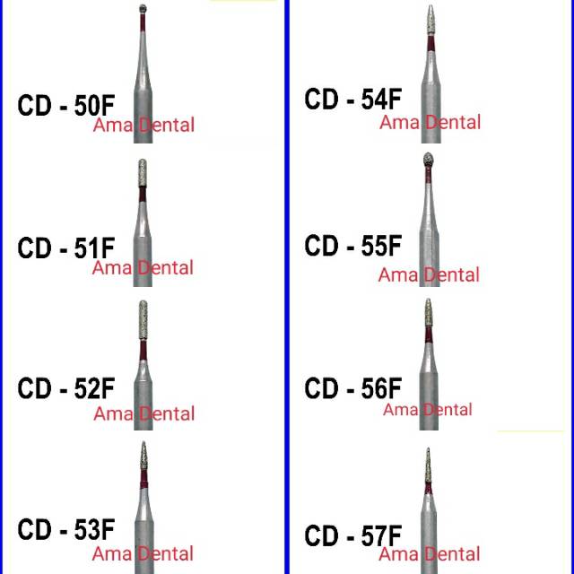 Jual dental bur diamond mani burs mani type CD Children's Dentistry dia