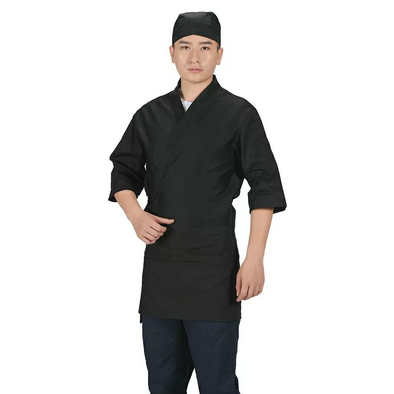 SERAGAM CHEF SUSHI JEPANG RESTORAN JAPAN YUKATA KIMONO APRON CELEMEK