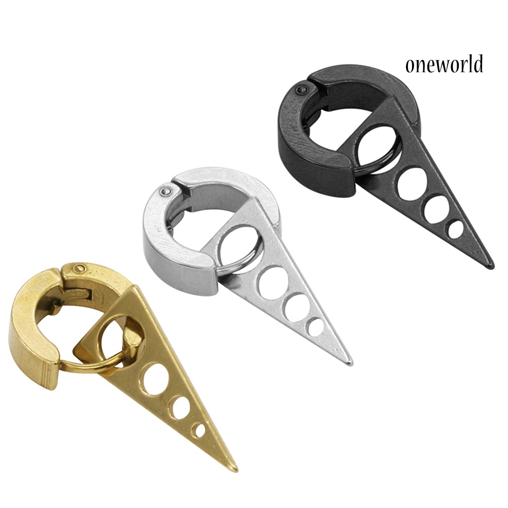 OW@ Fashion Women Men Cool Punk Stainless Steel Spike Ear Studs Huggie Earrings