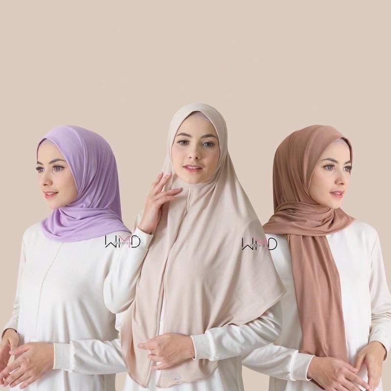 Hijab instan Malika Bergo Malay segitiga instan