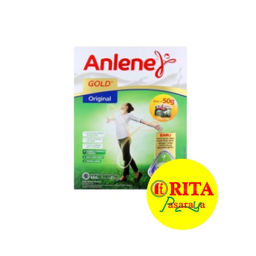 Anlene Gold Susu Dewasa  50 Tahun ke Atas Rasa Original 650 Gr