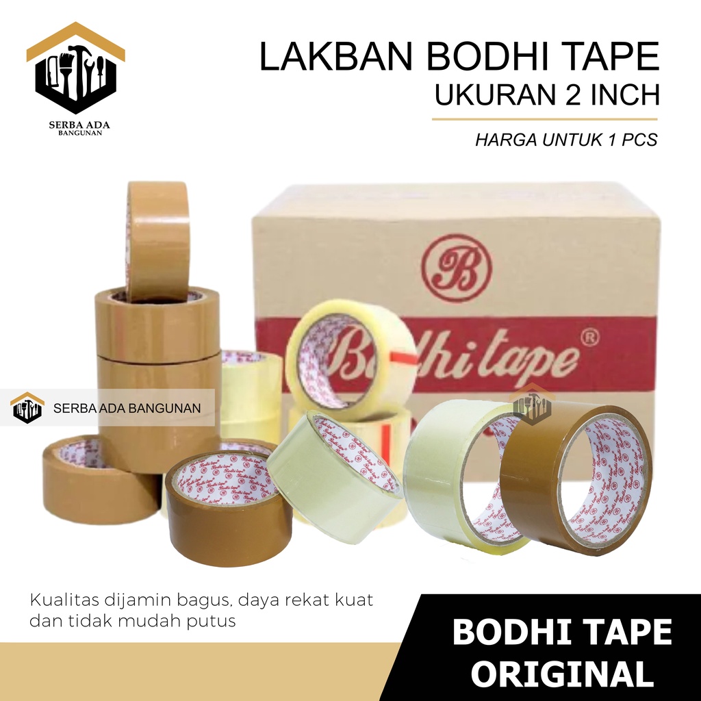 LAKBAN BODY TAPE BENING COKLAT TRANSPARAN 2 INCH TEBAL / PLASTER SOLATIP ISOLASI LEM