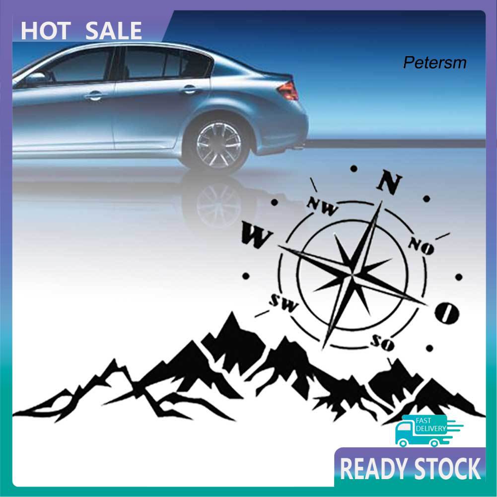 YE*Compass Mountains Car-Styling SUV Off-road Reflective Decals Sticker Decoration